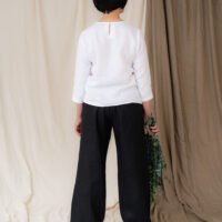 woman linen palazzo pants