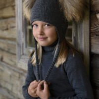 knitted scandi style merino wool kids cap