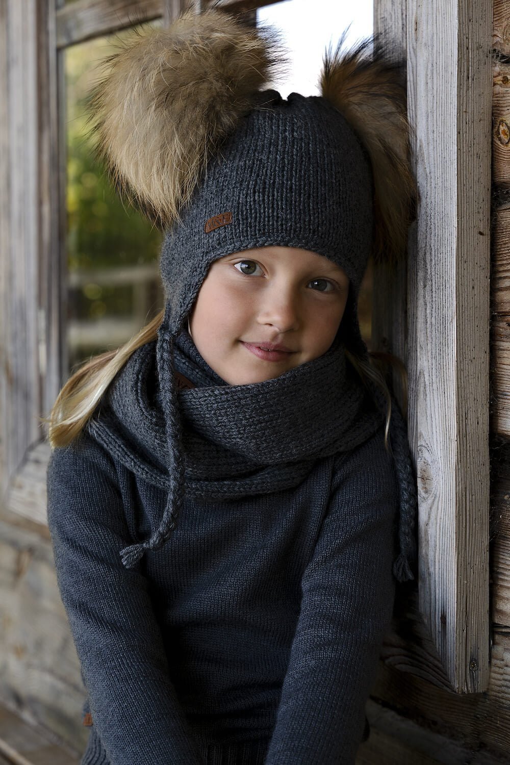 knitted scandi style merino wool kids cap