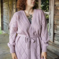 merino wool cardigan with belt