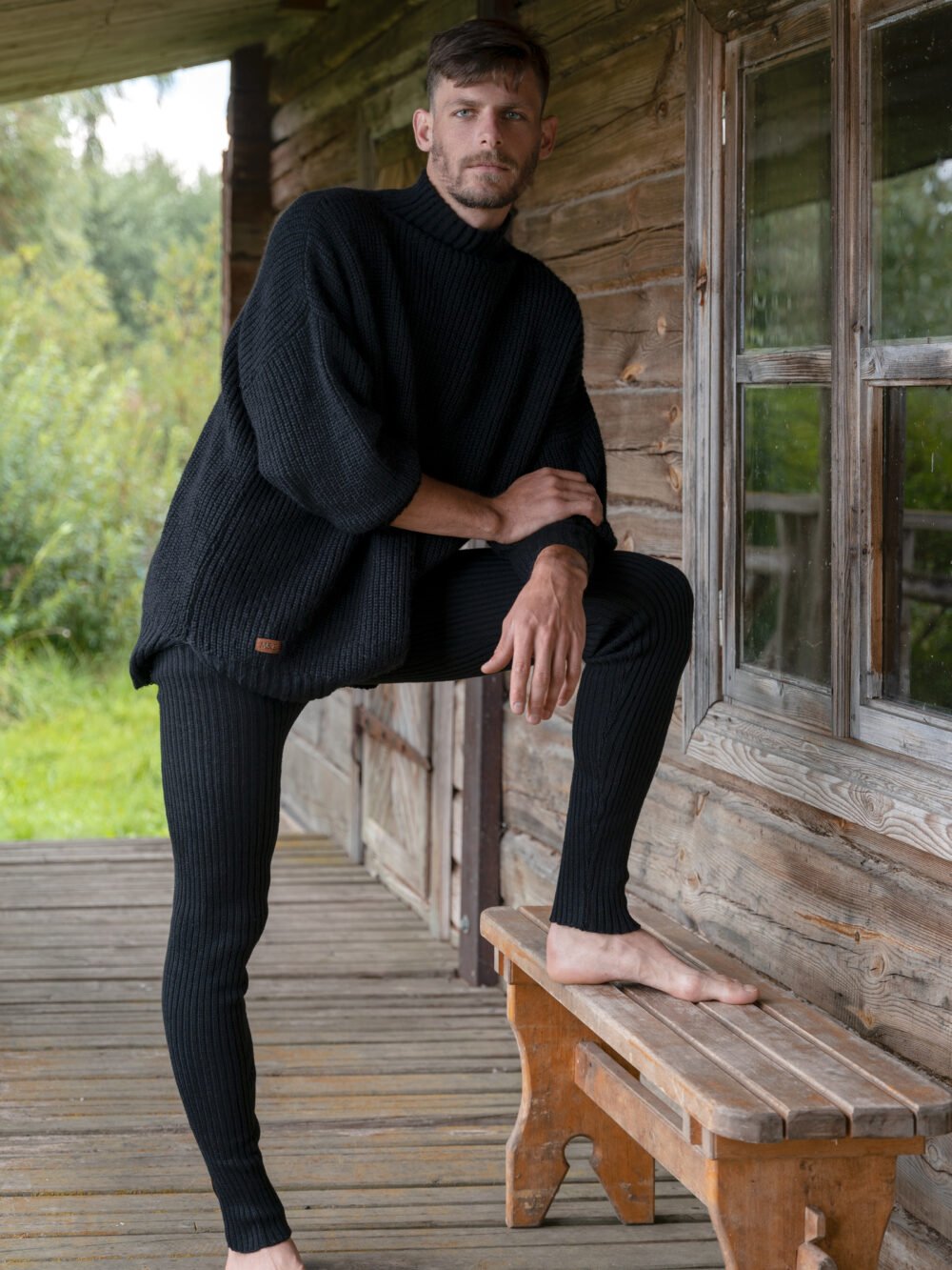 Megztos merino vilnos tamprės