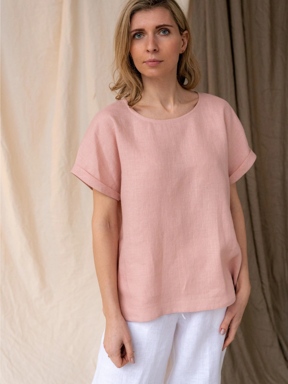 Laisvo silueto lino palaidinė KRISTA